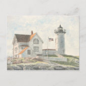 vuurtoren van Cape Neddick Briefkaart (Voorkant)
