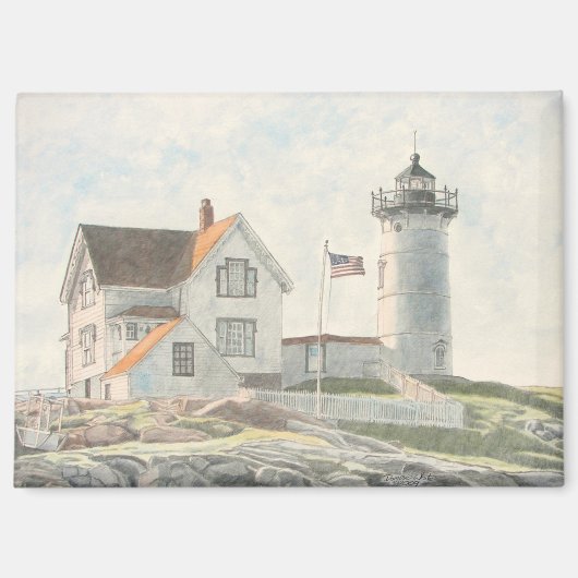 vuurtoren van Cape Neddick Magneet (Voorkant)