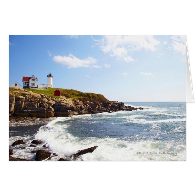 vuurtoren van Cape Neddick "Nubble" in Maine (Voorkant Horizontaal)