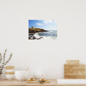 vuurtoren van Cape Neddick "Nubble" in Maine Poster (Keuken)