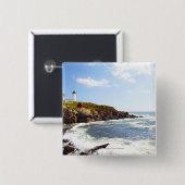 vuurtoren van Cape Neddick "Nubble" in Maine Vierkante Button 5,1 Cm (Voorkant /achterkant)