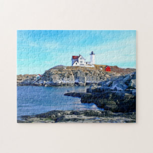 vuurtoren van Cape Neddick ("Nubbles Light") Puzzl Legpuzzel