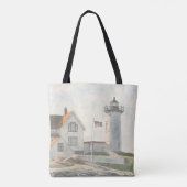 vuurtoren van Cape Neddick Tote Bag (Achterkant)