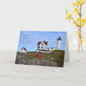 Vuurtoren van Cape Neddick, York, Maine Kaart (Gele Bloem)