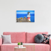 Vuurtoren van Cape Palliser New Zealand Canvas Afdruk (Insitu (Woonkamer))