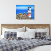 Vuurtoren van Cape Palliser New Zealand Canvas Afdruk (Insitu (Slaapkamer))