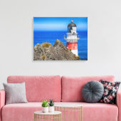 Vuurtoren van Cape Palliser New Zealand Canvas Afdruk (Insitu (Woonkamer))