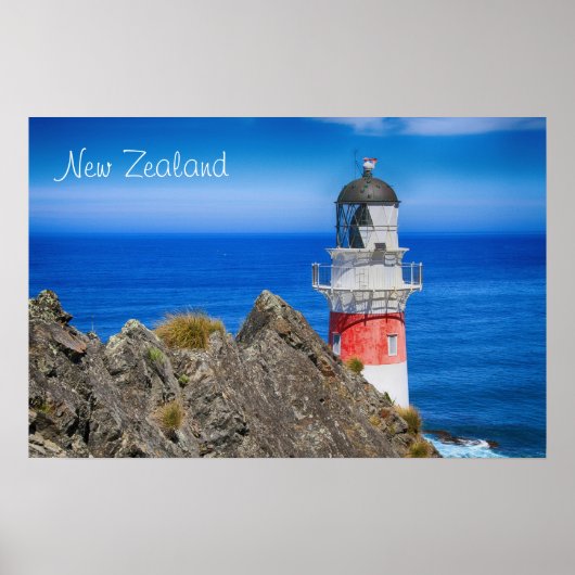 Vuurtoren van Cape Palliser New Zealand Poster (Voorkant)