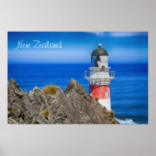 Vuurtoren van Cape Palliser New Zealand Poster