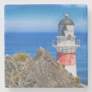Vuurtoren van Cape Palliser New Zealand Stenen Onderzetter