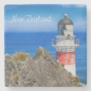 Vuurtoren van Cape Palliser New Zealand Stenen Onderzetter