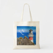 Vuurtoren van Cape Palliser New Zealand Tote Bag (Voorkant)