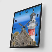 Vuurtoren van Cape Palliser Nieuw-Zeeland Vierkante Klok (Hoek)