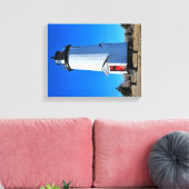 vuurtoren van Cape Poge, afdruk van massachusetts  Canvas Afdruk (Insitu (Woonkamer))