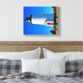 vuurtoren van Cape Poge, afdruk van massachusetts  Canvas Afdruk (Insitu (Slaapkamer))