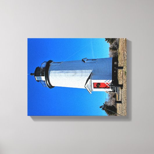 vuurtoren van Cape Poge, afdruk van massachusetts  Canvas Afdruk (Voorkant)