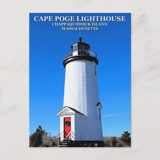 vuurtoren van Cape Poge, Massachusetts Briefkaart (Voorkant)