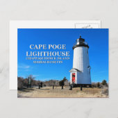 vuurtoren van Cape Poge, Massachusetts Briefkaart (Voorkant / Achterkant)