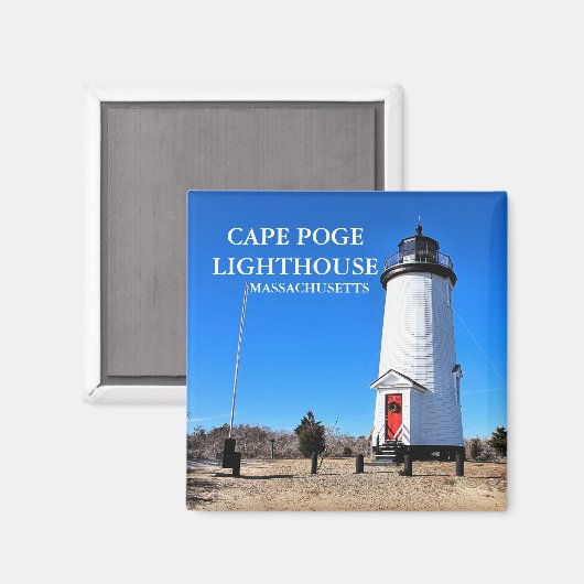 vuurtoren van Cape Poge, Massachusetts Magnet (Voorkant / Achterkant)