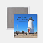 vuurtoren van Cape Poge, Massachusetts Magnet (Voorkant / Achterkant)