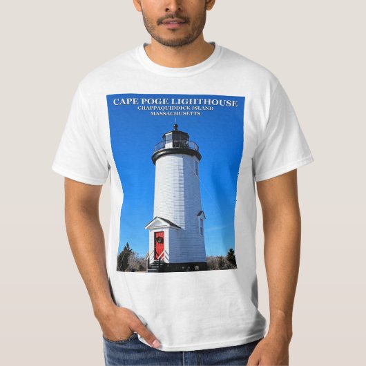 vuurtoren van Cape Poge, Massachusetts T-Shirt (Voorkant)
