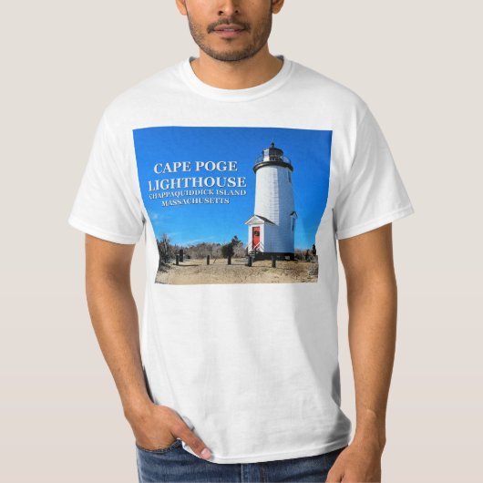 vuurtoren van Cape Poge, Massachusetts T-Shirt (Voorkant)