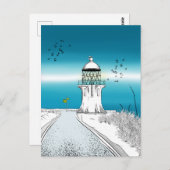 vuurtoren van Cape Reinga Nieuw-Zeeland Briefkaart (Voorkant / Achterkant)