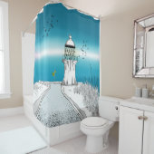 vuurtoren van Cape Reinga Nieuw-Zeeland Douchegordijn (In situ)