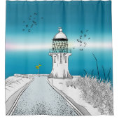 vuurtoren van Cape Reinga Nieuw-Zeeland Douchegordijn (Voorkant)