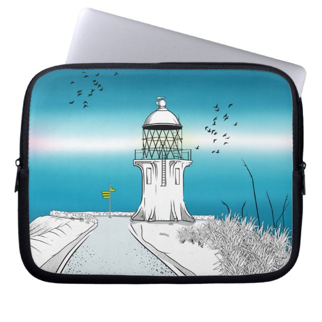 vuurtoren van Cape Reinga Nieuw-Zeeland Laptop Sleeve (Voorkant)