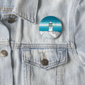 vuurtoren van Cape Reinga Nieuw-Zeeland Ronde Button 5,7 Cm (In situ)