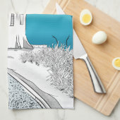 vuurtoren van Cape Reinga Nieuw-Zeeland Theedoek (Quarter Fold)