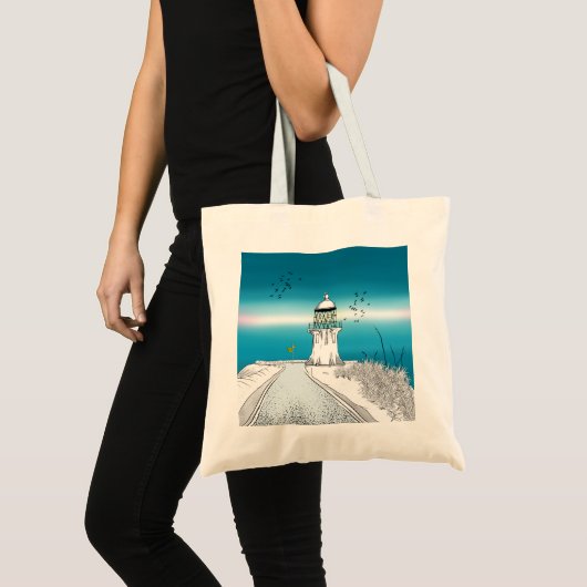 vuurtoren van Cape Reinga Nieuw-Zeeland Tote Bag (Voorkant (product))