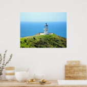 vuurtoren van Cape Reinga, Northland, Nieuw-Zeelan Poster (Keuken)