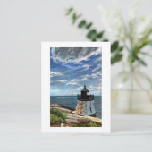 Vuurtoren van Castle Hill in Newport, RI Briefkaart (Staand voorkant)