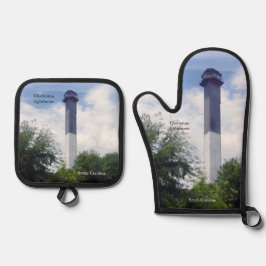 vuurtoren van Charleston Ovenwant & Pannenlap Set