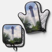 vuurtoren van Charleston Ovenwant & Pannenlap Set (Voorkant / Achterkant)