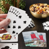 vuurtoren van Charlevoix South Pierhead Pokerkaarten (Insitu)