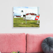 Vuurtoren van Chatham, Kaapskabeljauw, verwaterd d Canvas Afdruk (Insitu (Woonkamer))