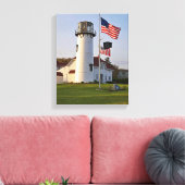 Vuurtoren van Chatham, Kaapskabeljauw, verwaterd d Canvas Afdruk (Insitu (Woonkamer))