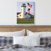 Vuurtoren van Chatham, Kaapskabeljauw, verwaterd d Canvas Afdruk (Insitu (Slaapkamer))