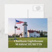 Vuurtoren van Chatham, Massachusetts Briefkaart (Voorkant / Achterkant)