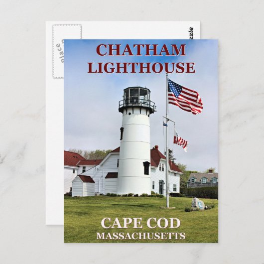 Vuurtoren van Chatham, Massachusetts Briefkaart (Voorkant / Achterkant)