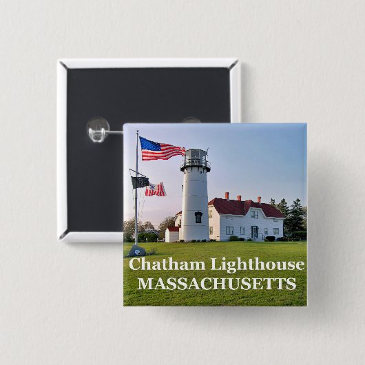 Vuurtoren van Chatham, Massachusetts Button (Voorkant /achterkant)