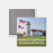 Vuurtoren van Chatham, Massachusetts Magnet (Voorkant / Achterkant)