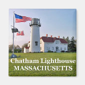Vuurtoren van Chatham, Massachusetts Magnet (Voorkant)