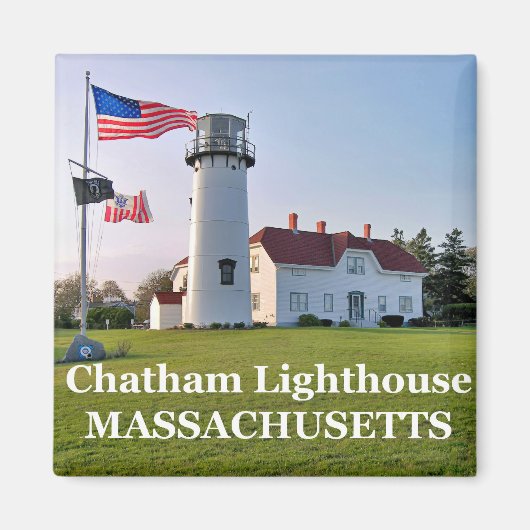 Vuurtoren van Chatham, Massachusetts Magnet (Voorkant)