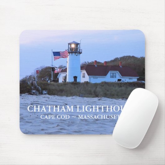 vuurtoren van Chatham, Massachusetts Mousepad Muismat (Met muis)