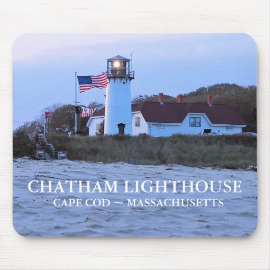 vuurtoren van Chatham, Massachusetts Mousepad Muismat (Voorkant)