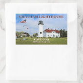 vuurtoren van Chatham, massachusetts-sticker van C Rechthoekige Sticker (Tas)